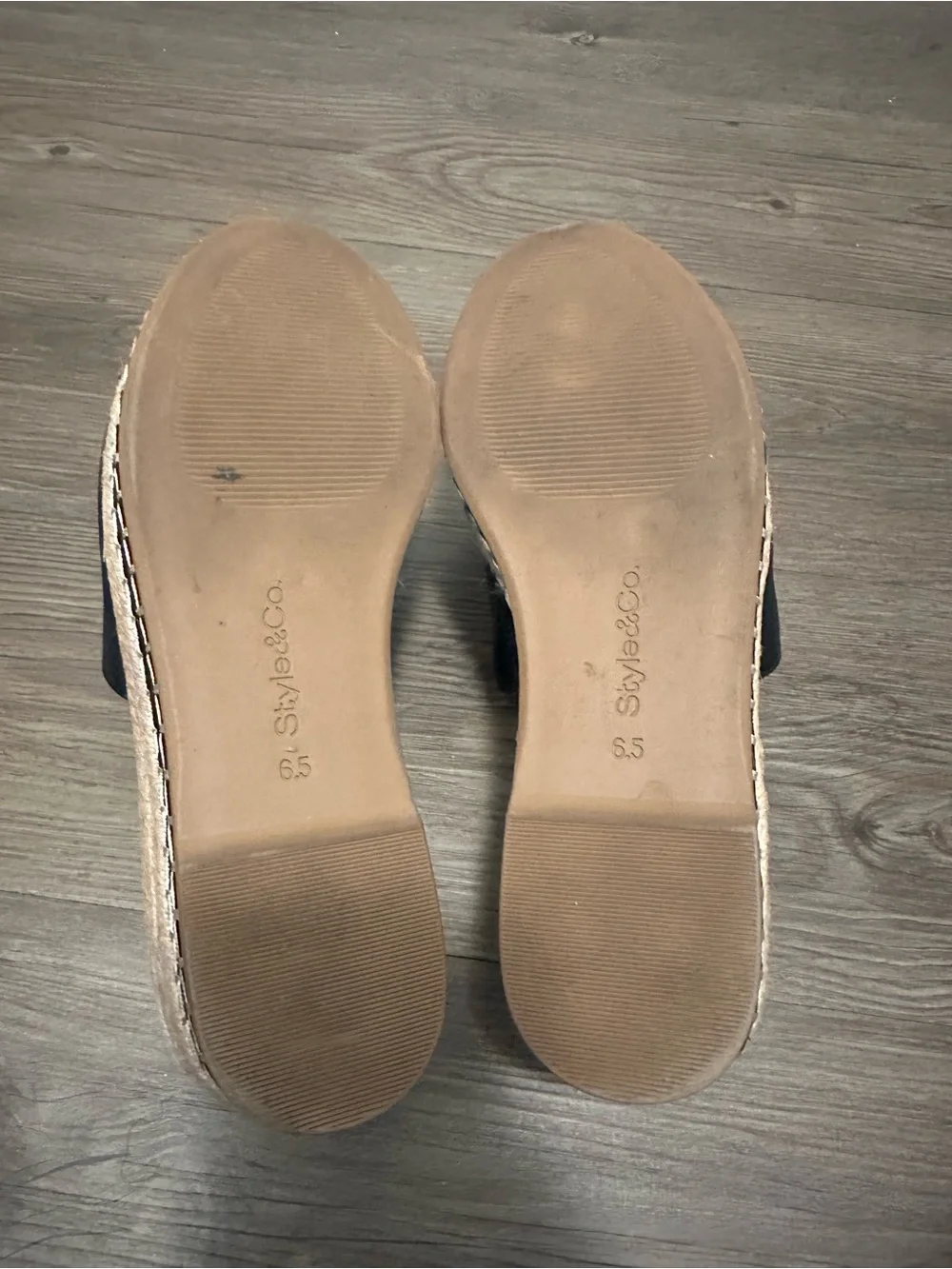 ❤️ Black STYLE & CO Hayess Espadrille - Size 6.5